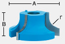 1/2" Bore Drop Leaf Bead Shaper Cutter