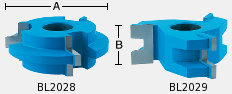 Wedge Tongue and Groove Shaper Cutter Set