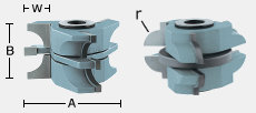Quarter Round Stile & Rail Shaper Cutters