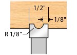 Straight Bead Cutter for tablesaws